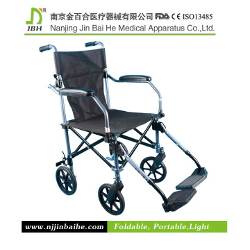 Équipement médical pliable en réadaptation en aluminium Chaise roulante pour handicapés